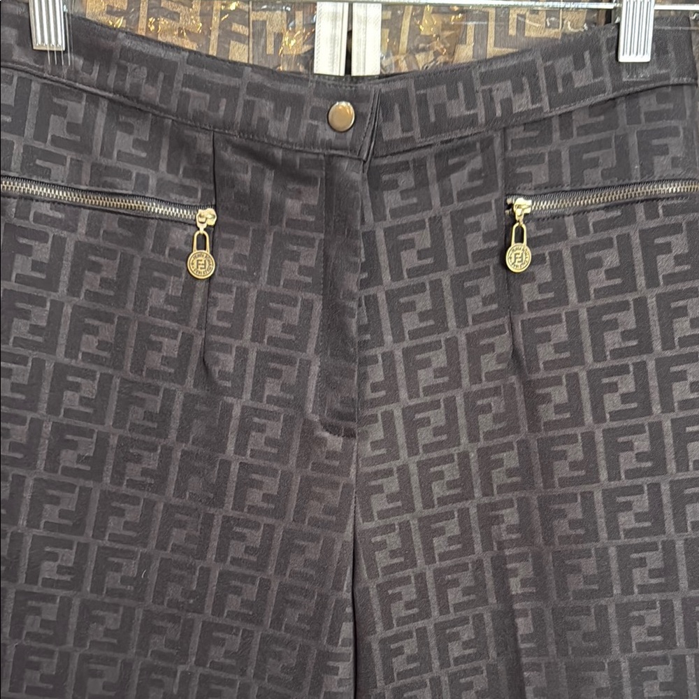 Fendi Black Monogram Pants